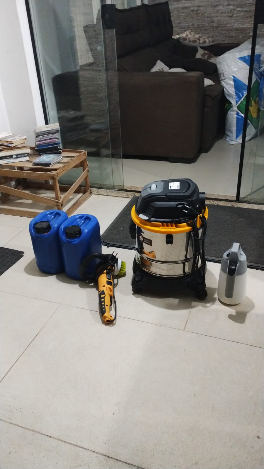 Resultado antes e depois da higienização